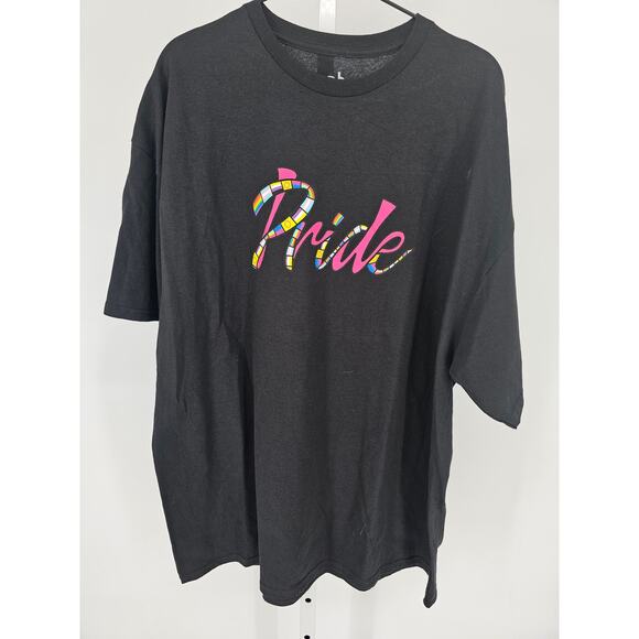 Phluid Projeck Womens Sz 2X Short Sleeve T Shirt Pride Flags Black - Picture 1 of 4